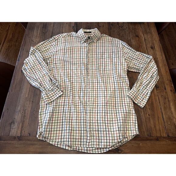 Orvis Shirt Mens Medium Plaid Flannel Signature Collection Button Down - Picture 1 of 9
